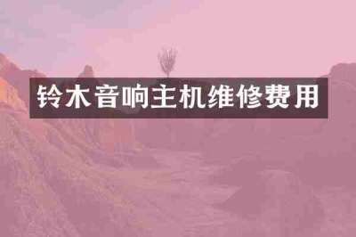 铃木音响主机维修费用