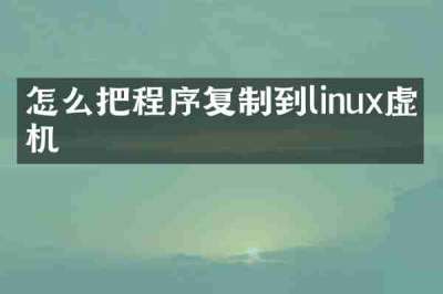 怎么把程序复制到linux虚拟机