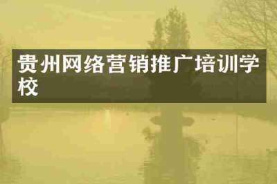 贵州网络营销推广培训学校