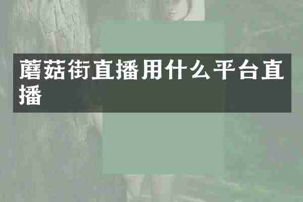 蘑菇街直播用什么平台直播