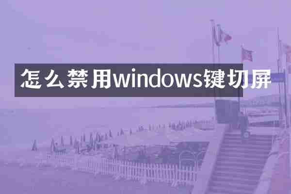 怎么禁用windows键切屏