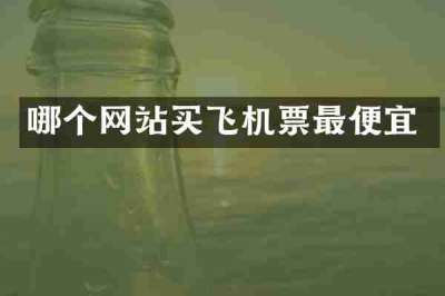 哪个网站买飞机票最便宜