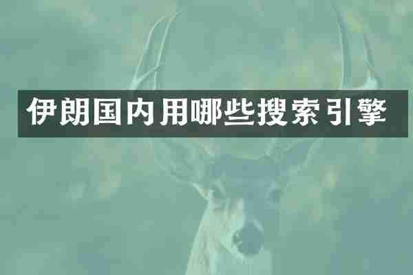 伊朗国内用哪些搜索引擎