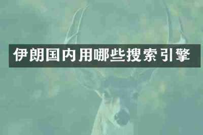 伊朗国内用哪些搜索引擎