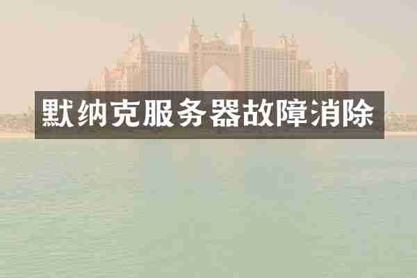 默纳克服务器故障消除