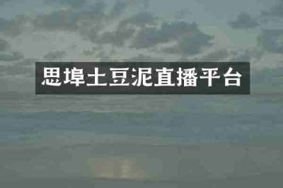 思埠土豆泥直播平台