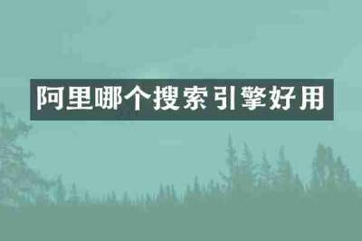 阿里哪个搜索引擎好用