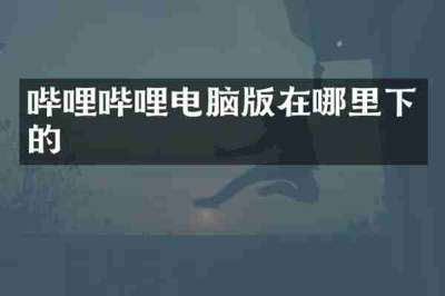 哔哩哔哩电脑版在哪里下的