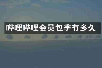 哔哩哔哩会员包季有多久