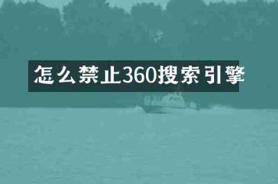 怎么禁止360搜索引擎