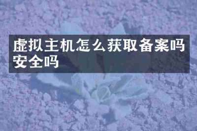 虚拟主机怎么获取备案吗安全吗