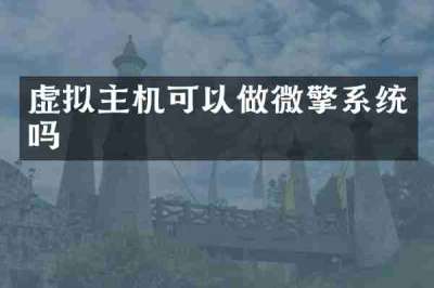 虚拟主机可以做微擎系统吗