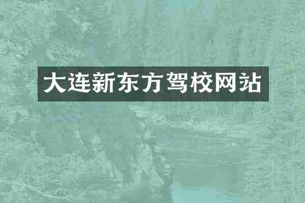 大连新东方驾校网站