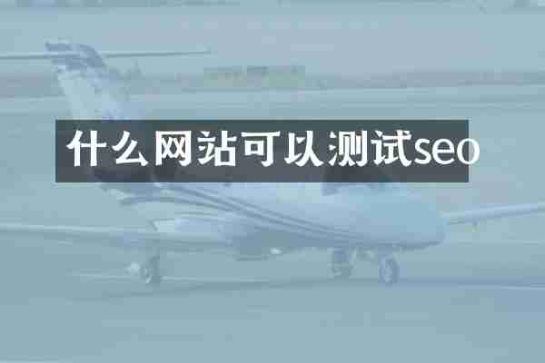 什么网站可以测试seo