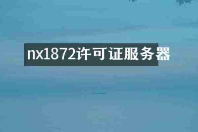 nx1872许可证服务器