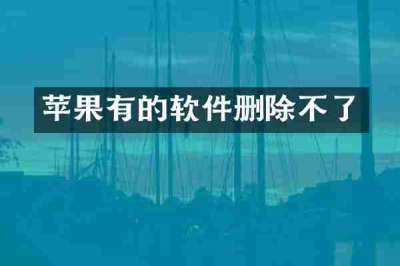 苹果有的软件删除不了