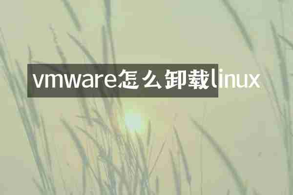 vmware怎么卸载linux