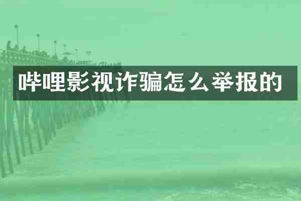 哔哩影视诈骗怎么举报的