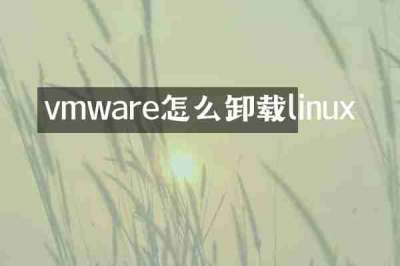 vmware怎么卸载linux