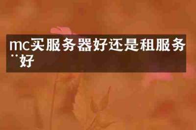 mc买服务器好还是租服务器好