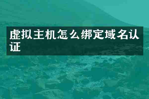 虚拟主机怎么绑定域名认证