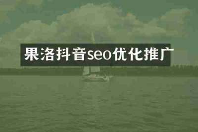 果洛抖音seo优化推广