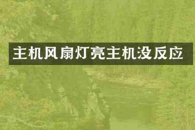 主机风扇灯亮主机没反应