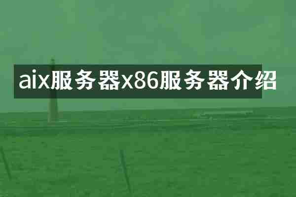 aix服务器x86服务器介绍