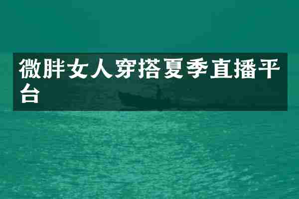 微胖女人穿搭夏季直播平台