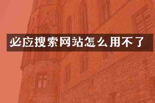 必应搜索网站怎么用不了