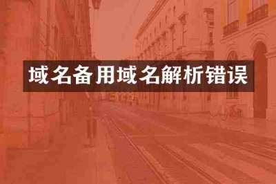 域名备用域名解析错误