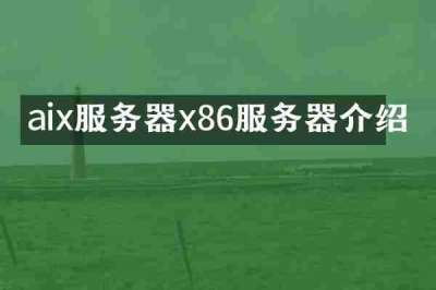 aix服务器x86服务器介绍
