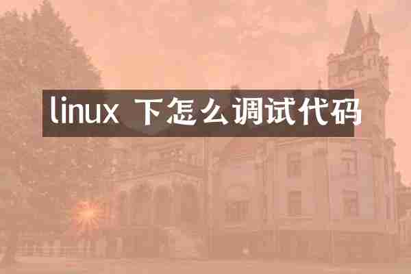 linux 下怎么调试代码