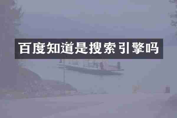 百度知道是搜索引擎吗