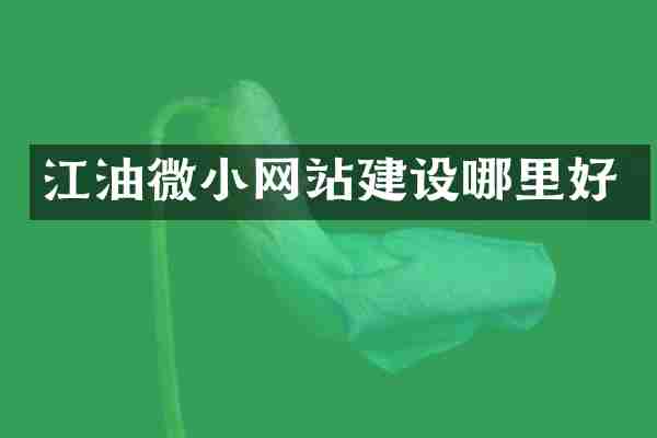 江油微小网站建设哪里好