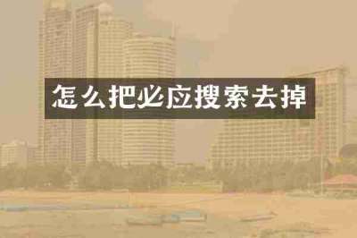 怎么把必应搜索去掉