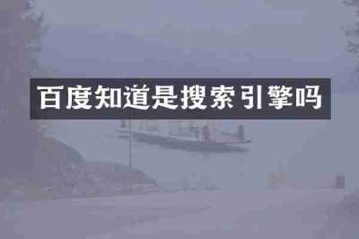 百度知道是搜索引擎吗