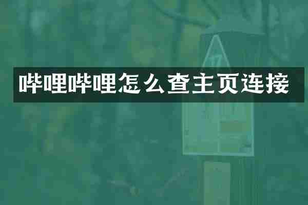 哔哩哔哩怎么查主页连接