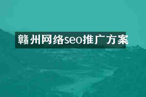 赣州网络seo推广方案
