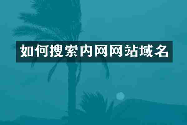 如何搜索内网网站域名