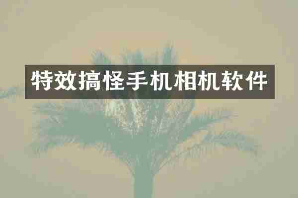 特效搞怪手机相机软件