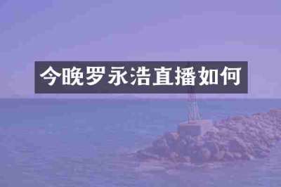 今晚罗永浩直播如何