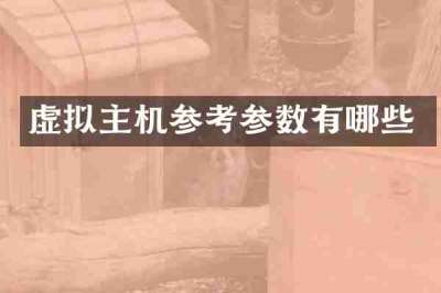 虚拟主机参考参数有哪些