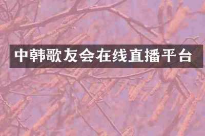 中韩歌友会在线直播平台
