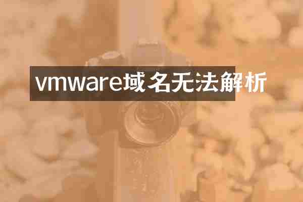vmware域名无法解析