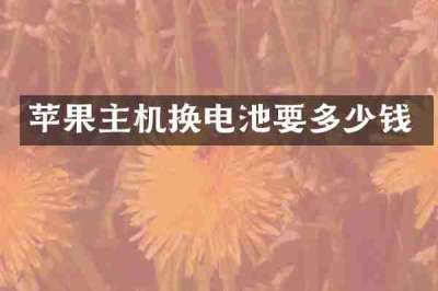 苹果主机换电池要多少钱