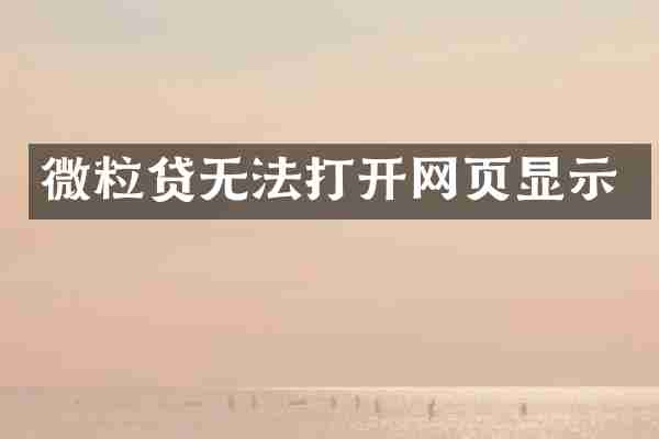 无法打开网页显示