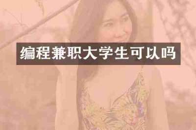 编程兼职大学生可以吗