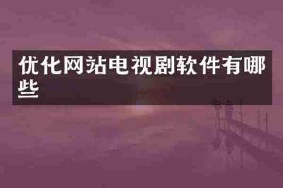 优化网站电视剧软件有哪些