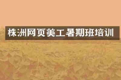 株洲网页美工暑期班培训